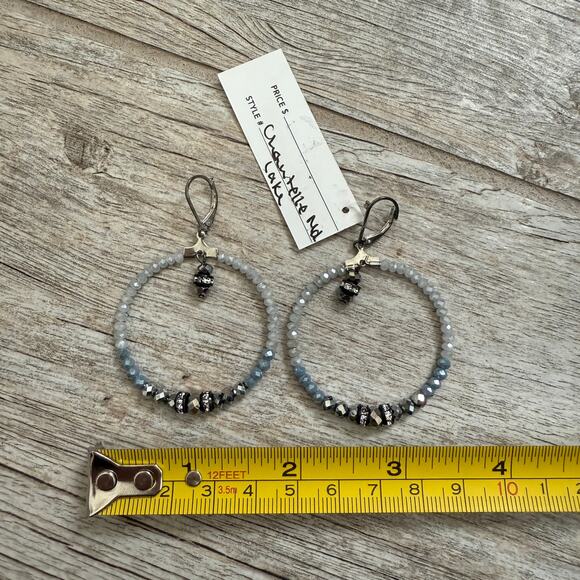 NWT MILLIANNA Chantelle Medium Hoops – Color: Lake - Picture 3 of 6